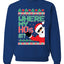 Santa Where My Hos At? Christmas Unisex Crewneck Graphic Sweatshirt