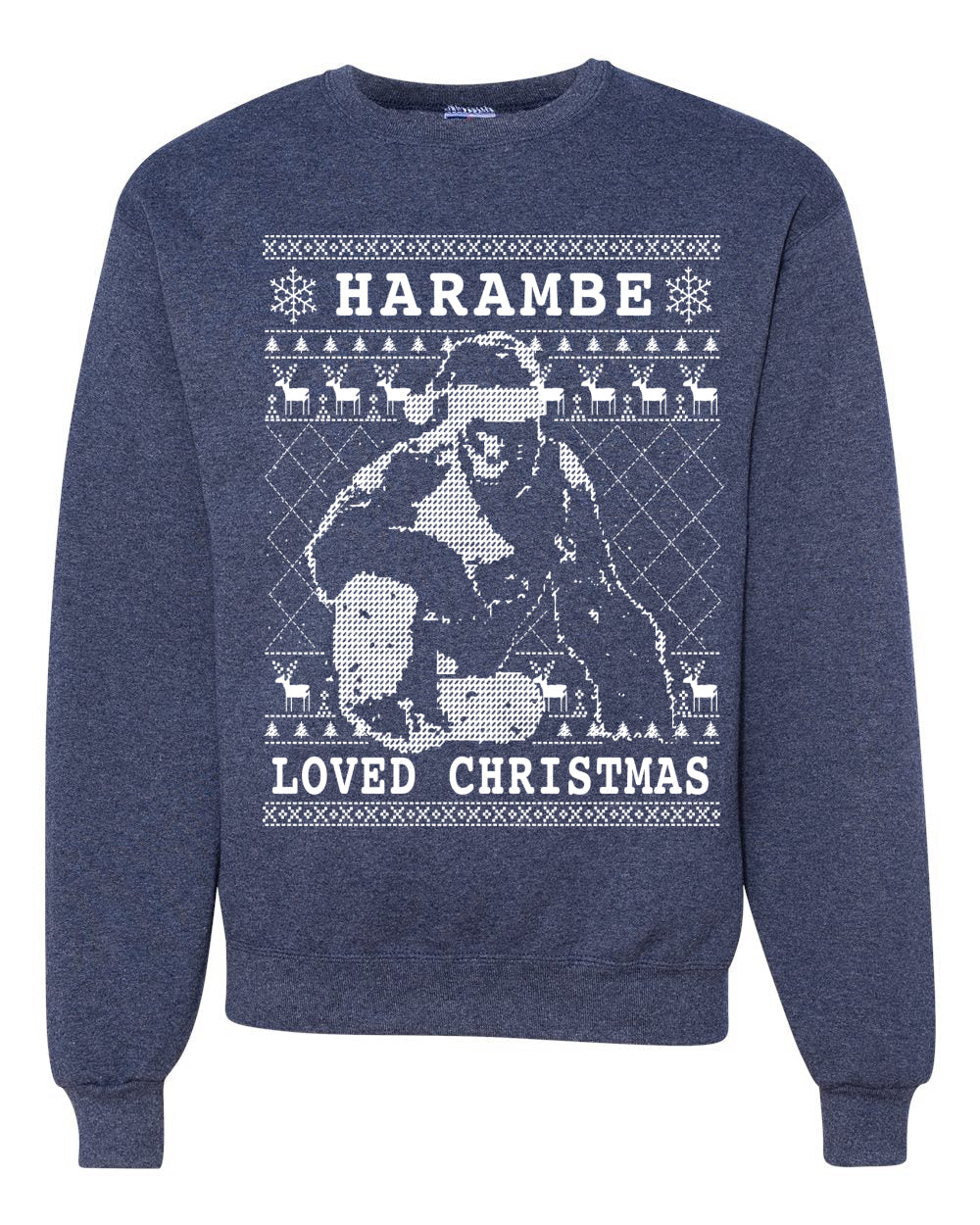 Harambe Loved Christmas Christmas Unisex Crewneck Graphic Sweatshirt