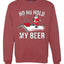 Ho Ho Hold my Beer Skateboarding Santa Ugly Christmas Sweater Christmas Unisex Crewneck Graphic Sweatshirt