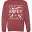 Christmas Wifey Love Ugly Christmas Sweater  Christmas Unisex Crewneck Graphic Sweatshirt