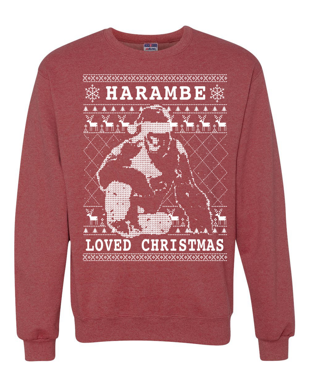Harambe Loved Christmas Christmas Unisex Crewneck Graphic Sweatshirt