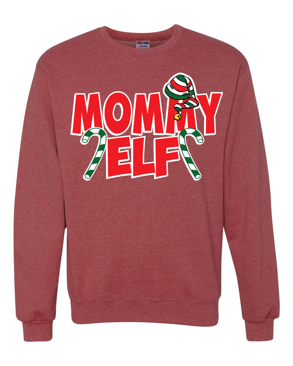 Mommy Elf Unisex Crewneck Graphic Sweatshirt