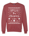 All I Want for Christmas is You Too Christmas Unisex Crewneck Graphic Sweatshirt