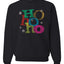 Colorful Ho Ho Ho Merry Christmas Unisex Crewneck Graphic Sweatshirt