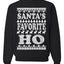 Santa's Favorite Ho White  Ugly Christmas Sweater Unisex Crewneck Sweatshirt