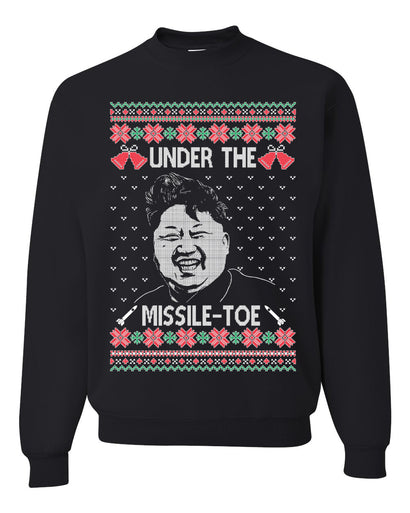 Under The Missle Toe Ugly Christmas Sweater Unisex Crewneck Sweatshirt