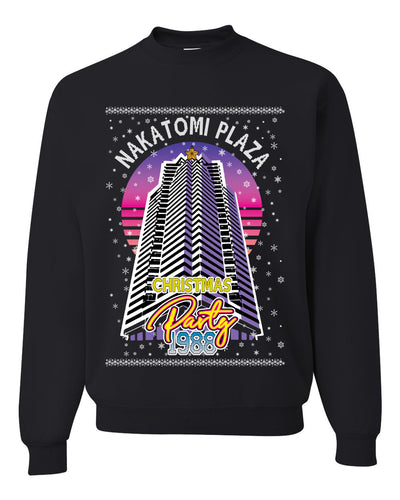 Retro Nakatomi Plaza 1988 Holiday Party Ugly Christmas Sweater Unisex Crewneck Sweatshirt