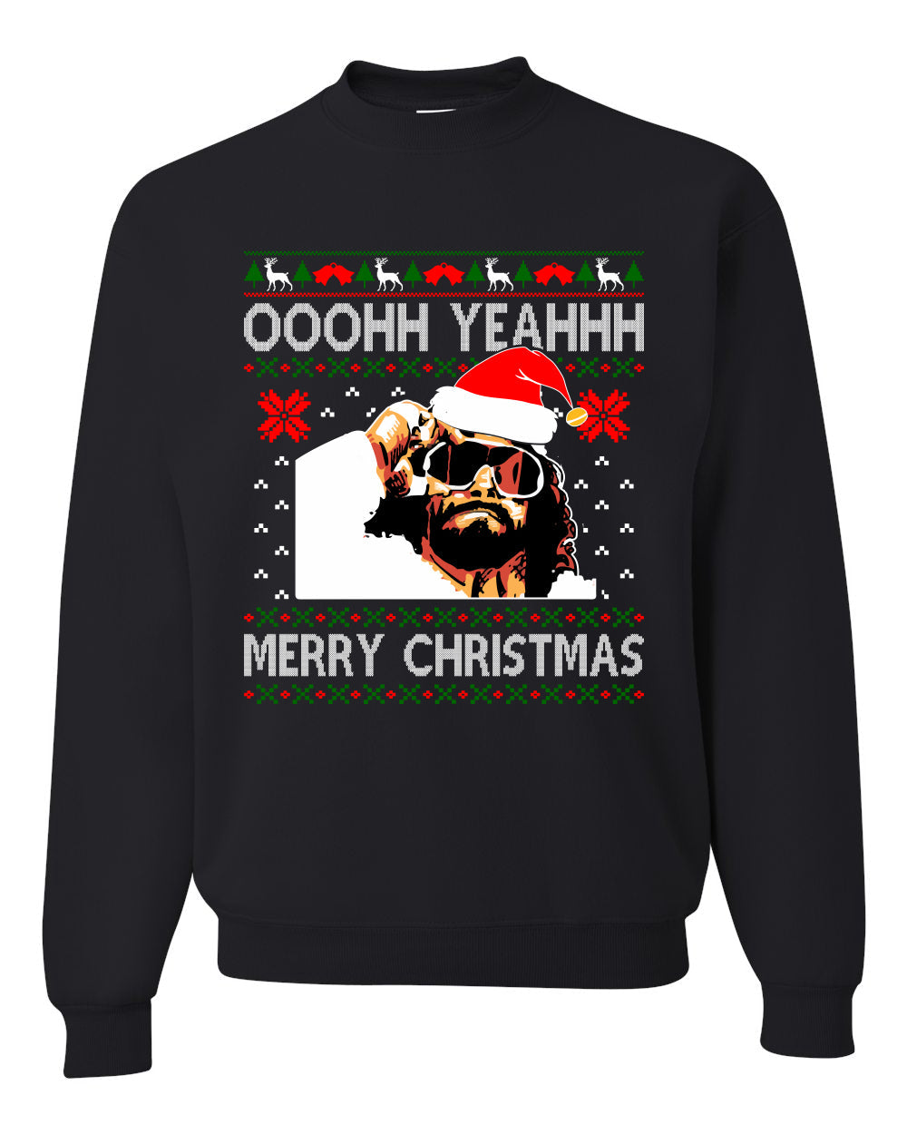 Ooohh Yeahhh Merry Christmas Ugly Christmas Sweater Unisex Crewneck Sweatshirt