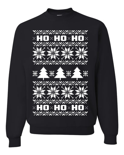 Christmas Ho Ho Ho Ugly Christmas Sweater Unisex Crewneck Sweatshirt