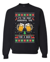 It's The Most Wonderful Time for a Beer Merry Ugly Christmas Sweater Unisex Crewneck Graphic Sweatshirt