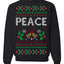 Peace Ugly Christmas Sweater Crewneck Sweatshirt