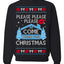 Please Please Please Come Home for Xmas Viral Pop Song Ugly Christmas Sweater Crewneck Sweatshirt