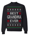 Best Grandma Ever Classic Winter Holidays Ugly Christmas Sweater Crewneck Sweatshirt