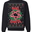 Hail Santa Funny Satanic Candy Devil Heavy Metal Satan Ugly Christmas Sweater Crewneck Sweatshirt