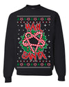 Hail Santa Funny Satanic Candy Devil Heavy Metal Satan Ugly Christmas Sweater Crewneck Sweatshirt