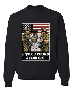 F Around & Find Out Venezuelan Dictator Maduro Captured Sweater, Unisex Crewneck Sweatshirts