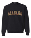 Alabama Camo Fill Orange Outline Sweater, Unisex Crewneck Sweatshirts