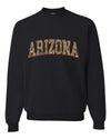 Arizona  Camo Fill Orange Outline Sweater, Unisex Crewneck Sweatshirts