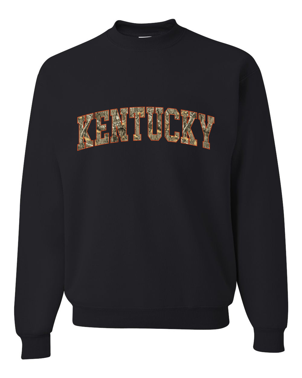 Kentucky  Camo Fill Orange Outline Sweater, Unisex Crewneck Sweatshirts