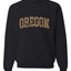 Oregon  Camo Fill Orange Outline Sweater, Unisex Crewneck Sweatshirts