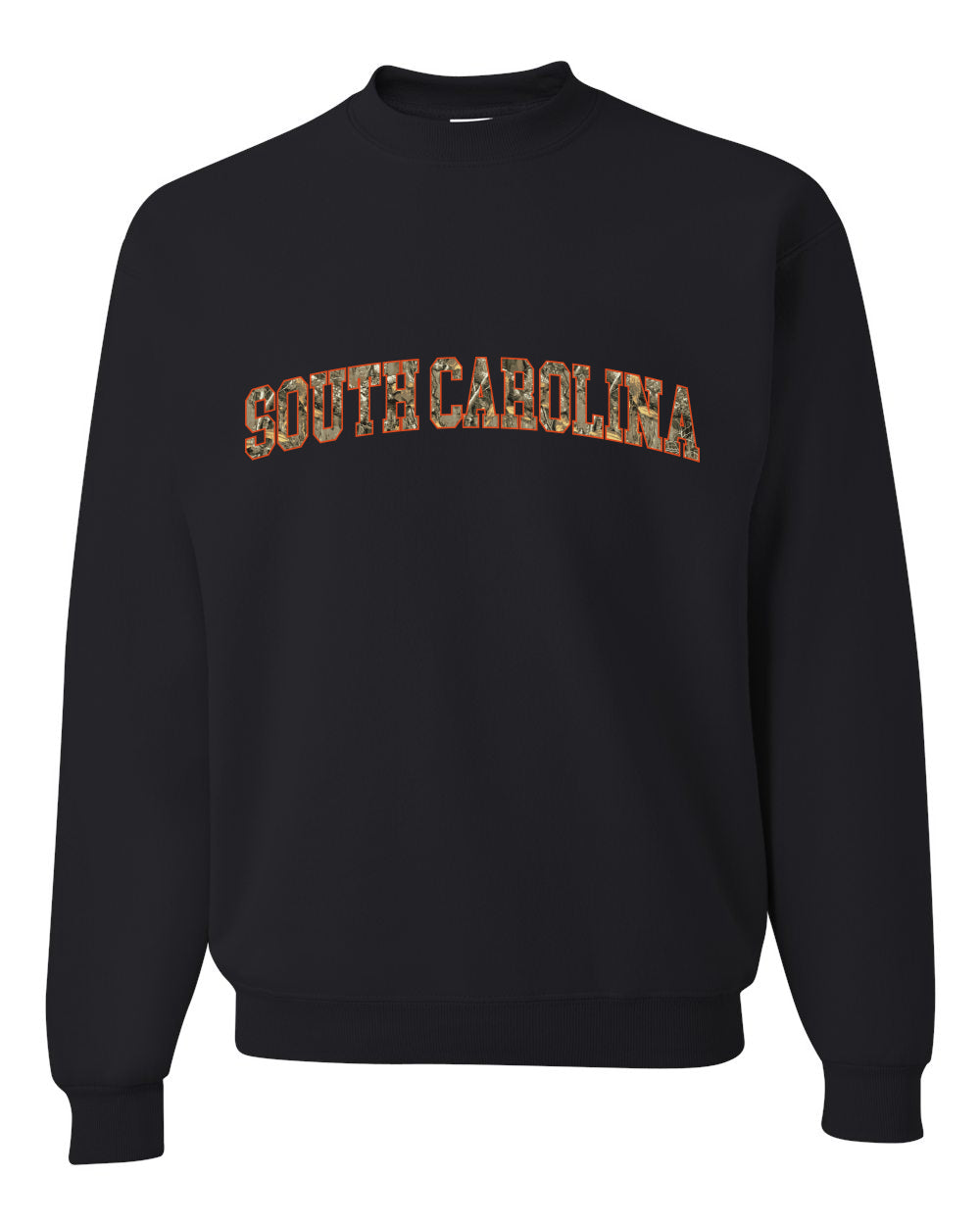 South Carolina  Camo Fill Orange Outline Sweater, Unisex Crewneck Sweatshirts