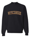 Wisconsin  Camo Fill Orange Outline Sweater, Unisex Crewneck Sweatshirts