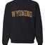 Wyoming  Camo Fill Orange Outline Sweater, Unisex Crewneck Sweatshirts