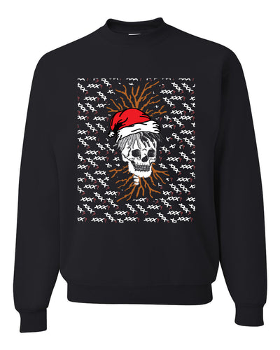 RIP XXXTentacion Santa Skull Xmas Bad Vibes XXX ? Ugly Christmas Sweater Unisex Crewneck Sweatshirt