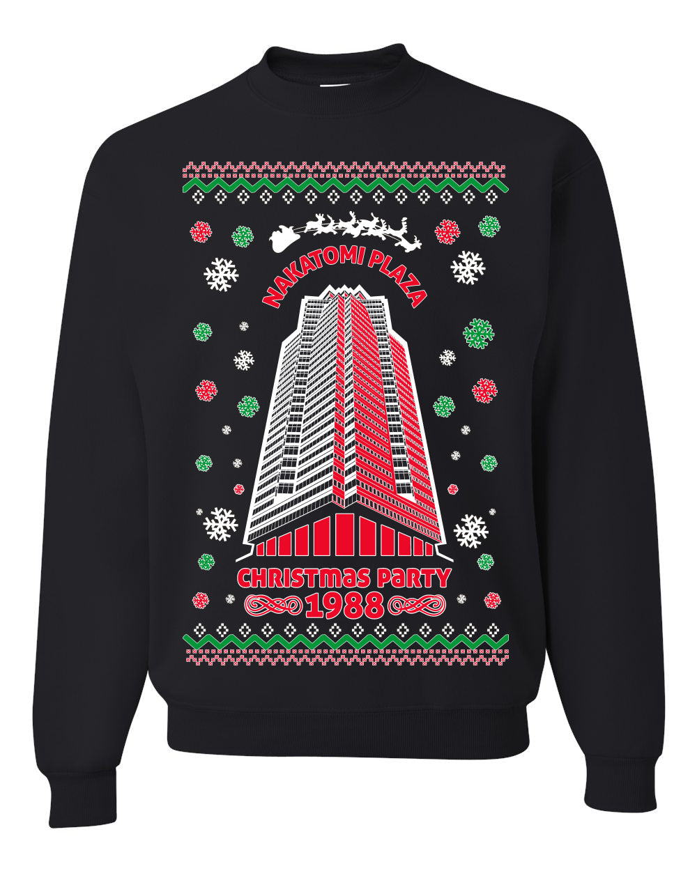 Nakatomi Plaza Christmas Party 1988 Merry Ugly Christmas Sweater Unisex Crewneck Graphic Sweatshirt