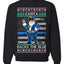 Santa Backs The Blue Pro Police Santa Claus Ugly Christmas Sweater Unisex Crewneck Sweatshirt