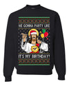 Gonna Party Like It's My Birthday Jesus Ugly Christmas Sweater Unisex Crewneck Sweatshirt