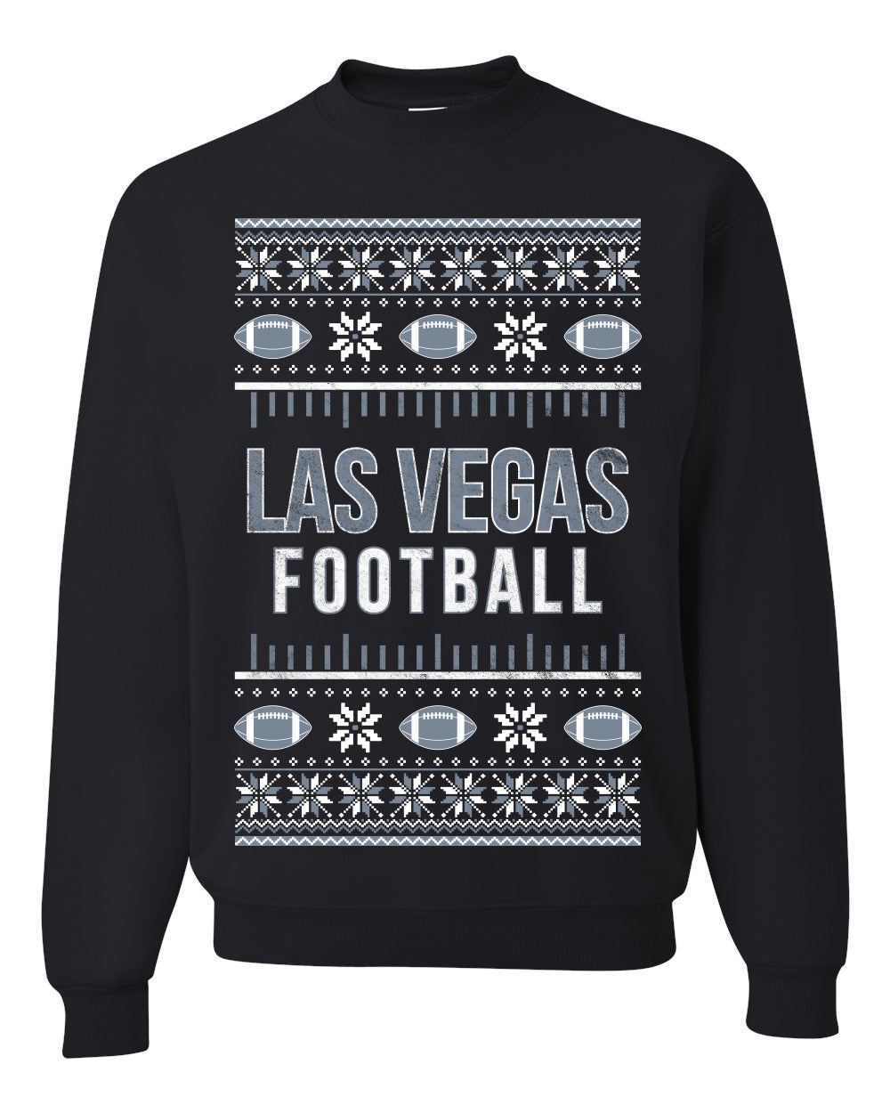 City of Las Vegas LV American Football Fantasy Fan Ugly Christmas Sweater Unisex Crewneck Sweatshirt
