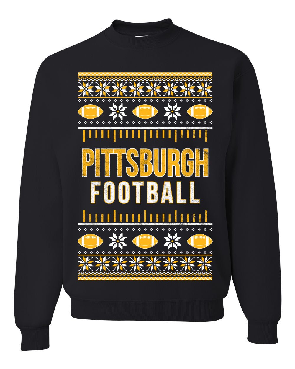City of Pittsburgh PIT American Football Fantasy Fan Ugly Christmas Sweater Unisex Crewneck Sweatshirt