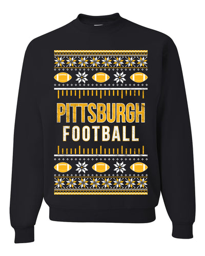 City of Pittsburgh PIT American Football Fantasy Fan Ugly Christmas Sweater Unisex Crewneck Sweatshirt