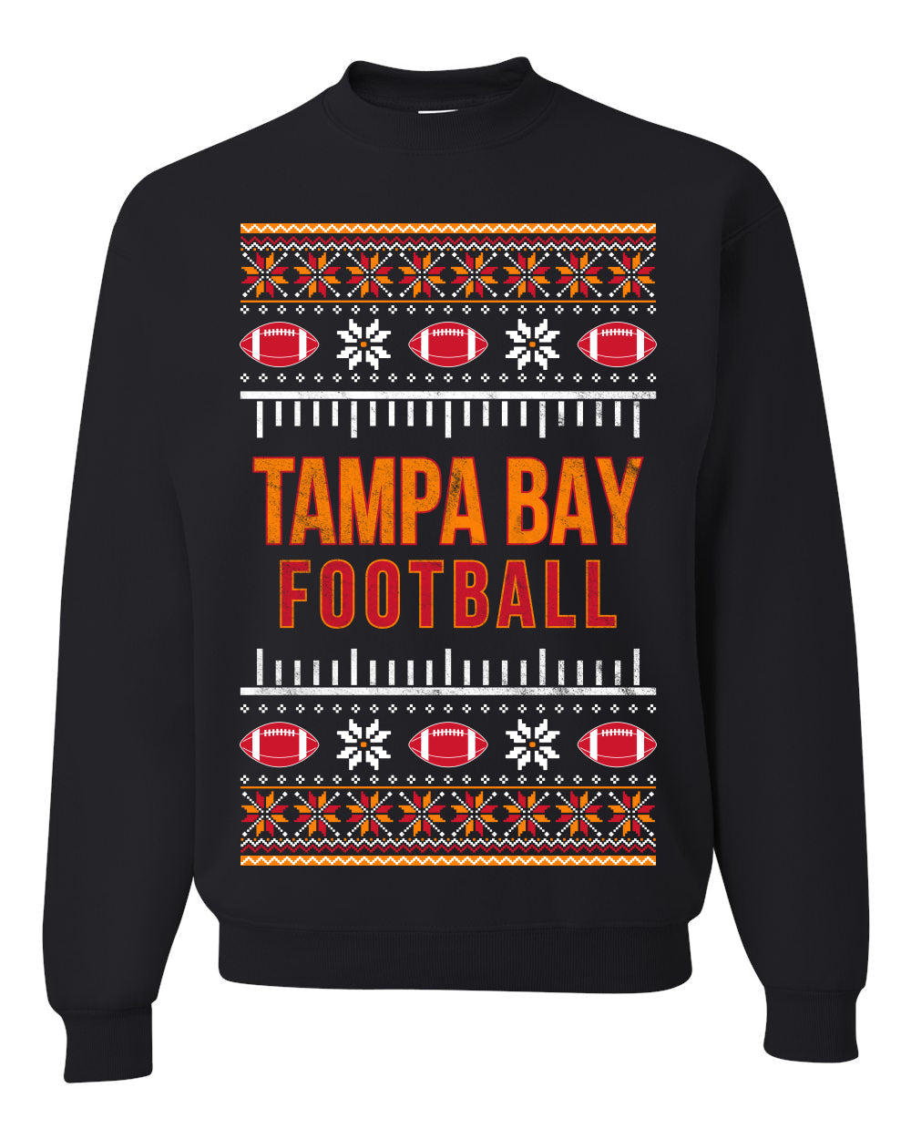 City of Tampa Bay TB American Football Fantasy Fan Ugly Christmas Sweater Unisex Crewneck Sweatshirt