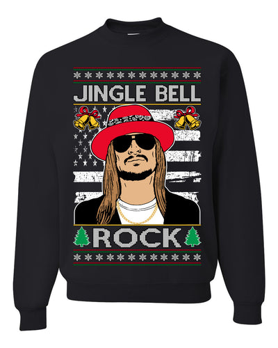 Jingle Bell Rock Kid Rapper Country Music Ugly Christmas Sweater Unisex Crewneck Sweatshirt