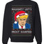 Naughty List's Most Wanted Trump Mugshot Ugly Christmas Sweater Unisex Crewneck Sweatshirt