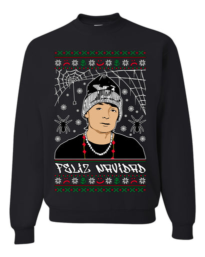 Peso Feliz Navidad Pluma Ugly Christmas Sweater Unisex Crewneck Sweatshirt