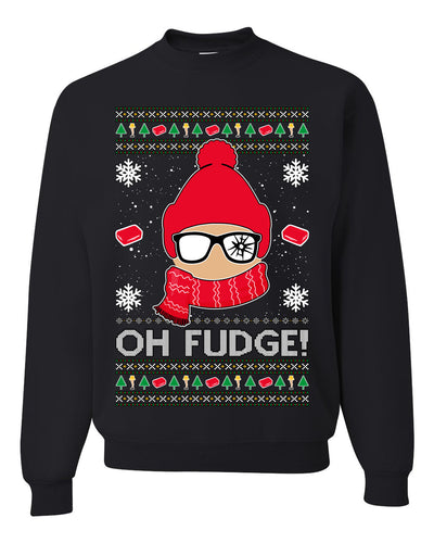 Oh Fudge Funny Story Ugly Christmas Sweater Unisex Crewneck Sweatshirt