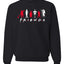 Iconic Holiday Movie Charcters Friends Parody Red White Ugly Christmas Sweater Unisex Crewneck Sweatshirt