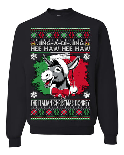 Jing a Di Jing Dominick the Italian Christmas Donkey Ugly Christmas Sweater
