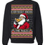 Everybody Knows the Rules Funny Santa Claus Pizza Score Ugly Christmas Sweater