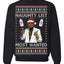 Naughty List Most Wanted, Funny Santa P Diddy Diddler Funny Party Viral Music Baby Oil Meme Ugly Christmas Sweater Crewneck Sweatshirt