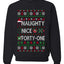 Naughty Nice 41, Ugly Christmas Unisex Sweater List, Extra Festive, Crewneck Sweatshirts