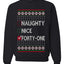 Naughty Nice 41, Simple List, Ugly Christmas Unisex Sweater, Funny Meme, Crewneck Sweatshirts