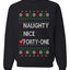 Funny Meme List Naughty, Nice, 41, Ugly Christmas Unisex Sweater, Crewneck Sweatshirts