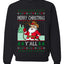 Merry Christmas Y'all Christmas Sweater,Unisex Ugly Christmas Crewneck Sweatshirts