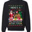 Here's A Big Package For You Black Santa Christmas Sweater, Unisex Ugly Christmas Crewneck Sweatshirts