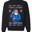 Santa Stands On Christmas, Unisex Ugly Christmas Sweater, Crewneck Sweatshirts