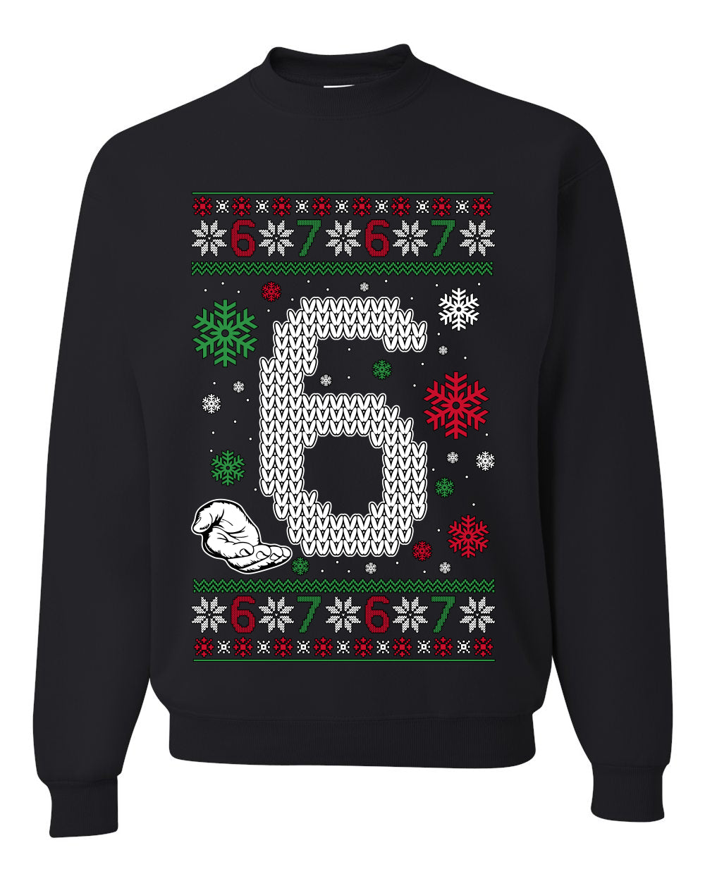 Christmas 6 Meme, Unisex Ugly Christmas Sweater, Crewneck Sweatshirts